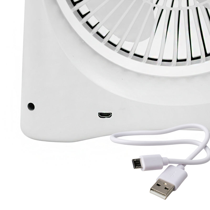 Mini Ventilador Portátil USB Recarregável De Mesa 3 Velocidades